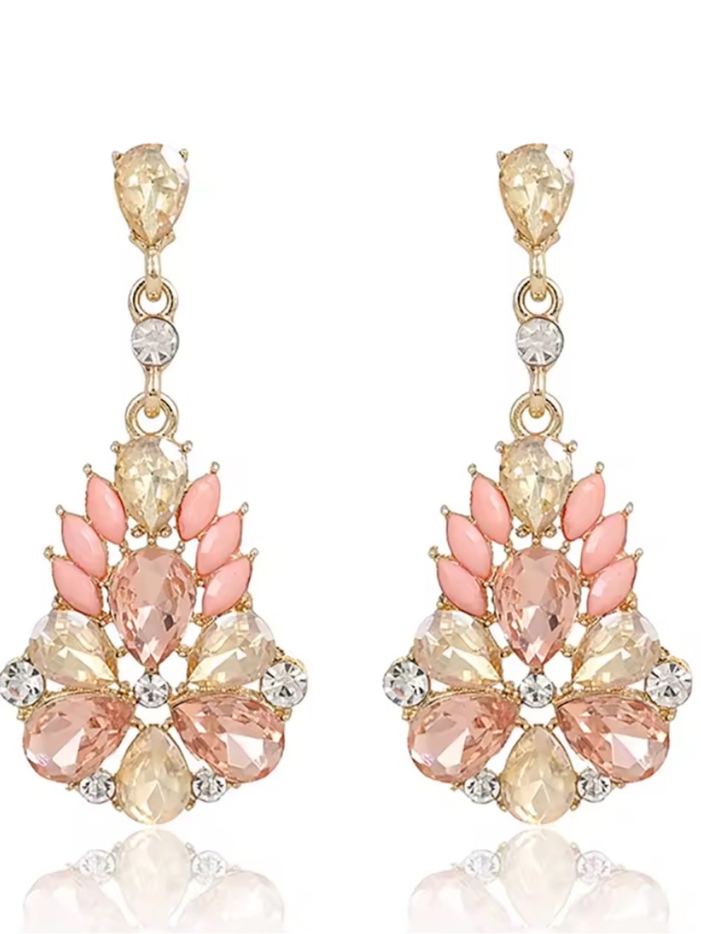 Crystal Goddess Champagne Crystal Earrings